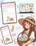 Kit Páscoa! Planilha Cozy + 45 Sticker Digitais ✨