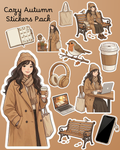 Cozy Autumn Stickers Pack – 12 Adesivos Digitais 🍂