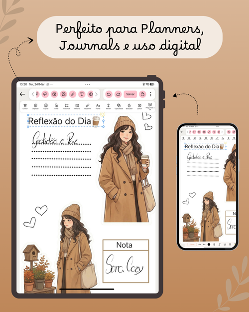 Cozy Autumn Stickers Pack – 12 Adesivos Digitais 🍂