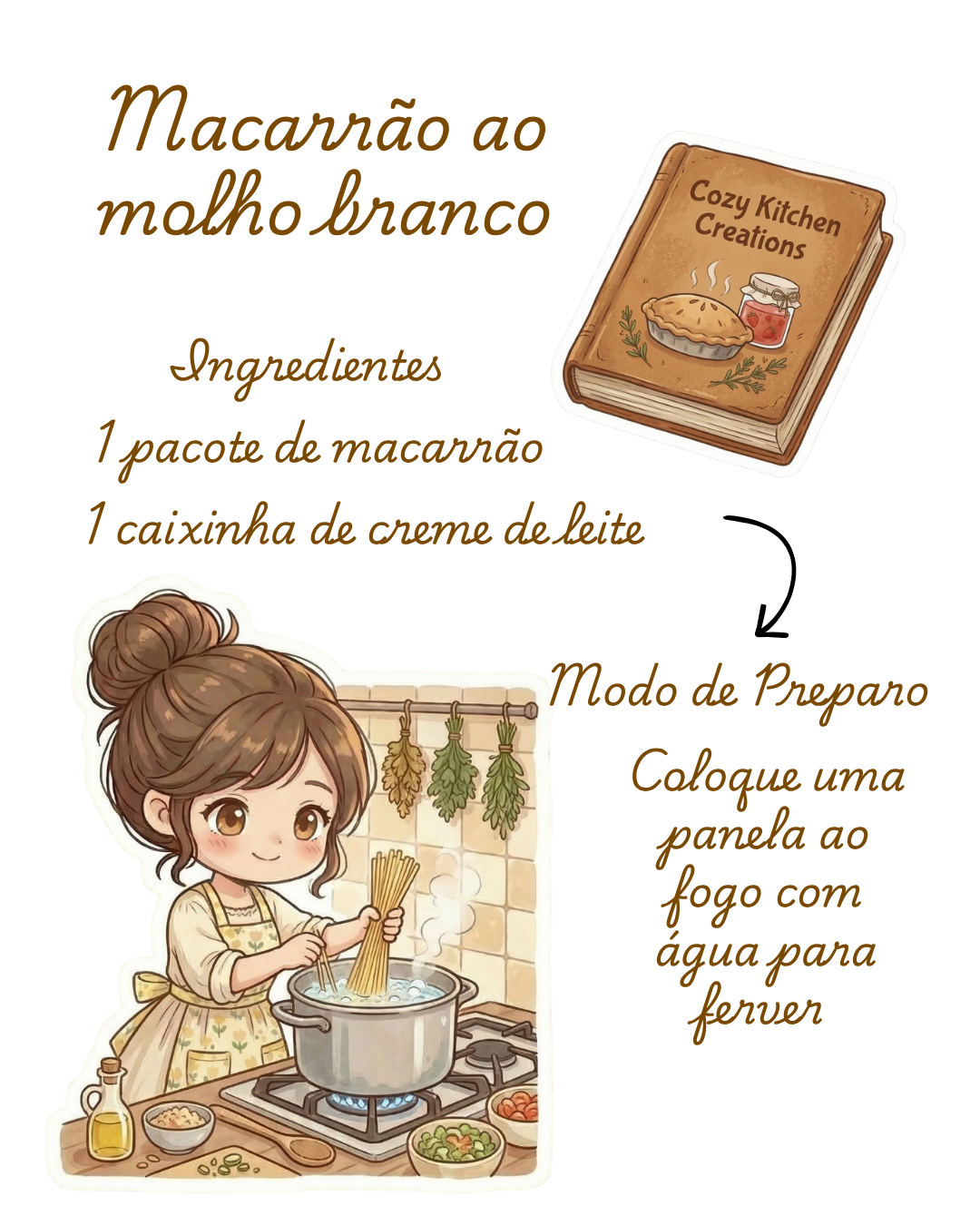 Simple Kitchen – 30 Stickers Digitais Cozy