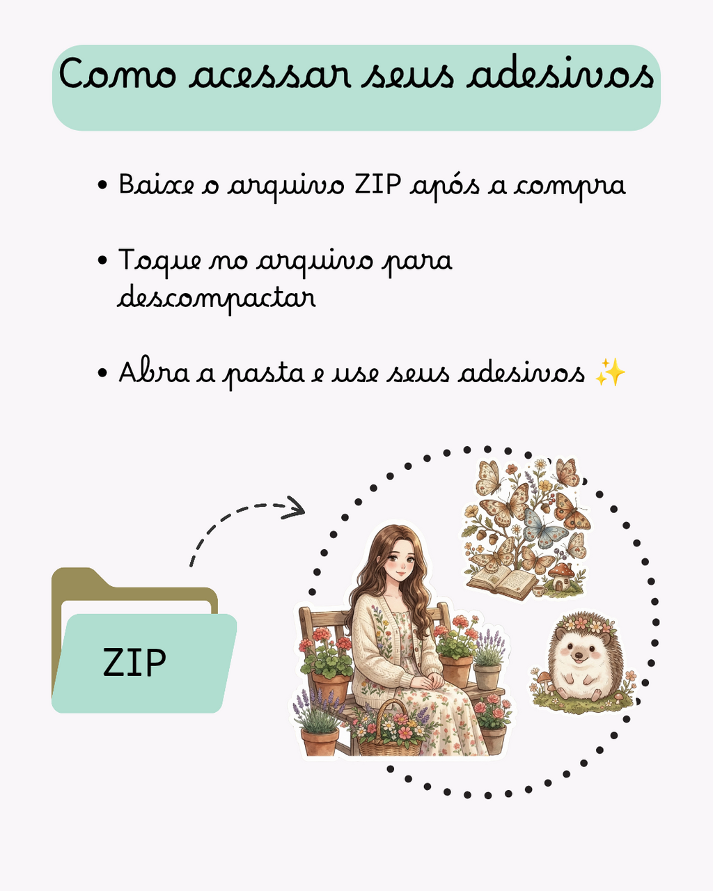 110 Stickers Digitais Cottagecore – Pack Cozy para Planners e Journaling