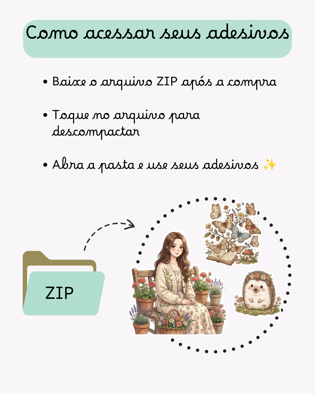 110 Stickers Digitais Cottagecore – Pack Cozy para Planners e Journaling