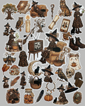 Nocturne Cozy - 40 stickers digitais