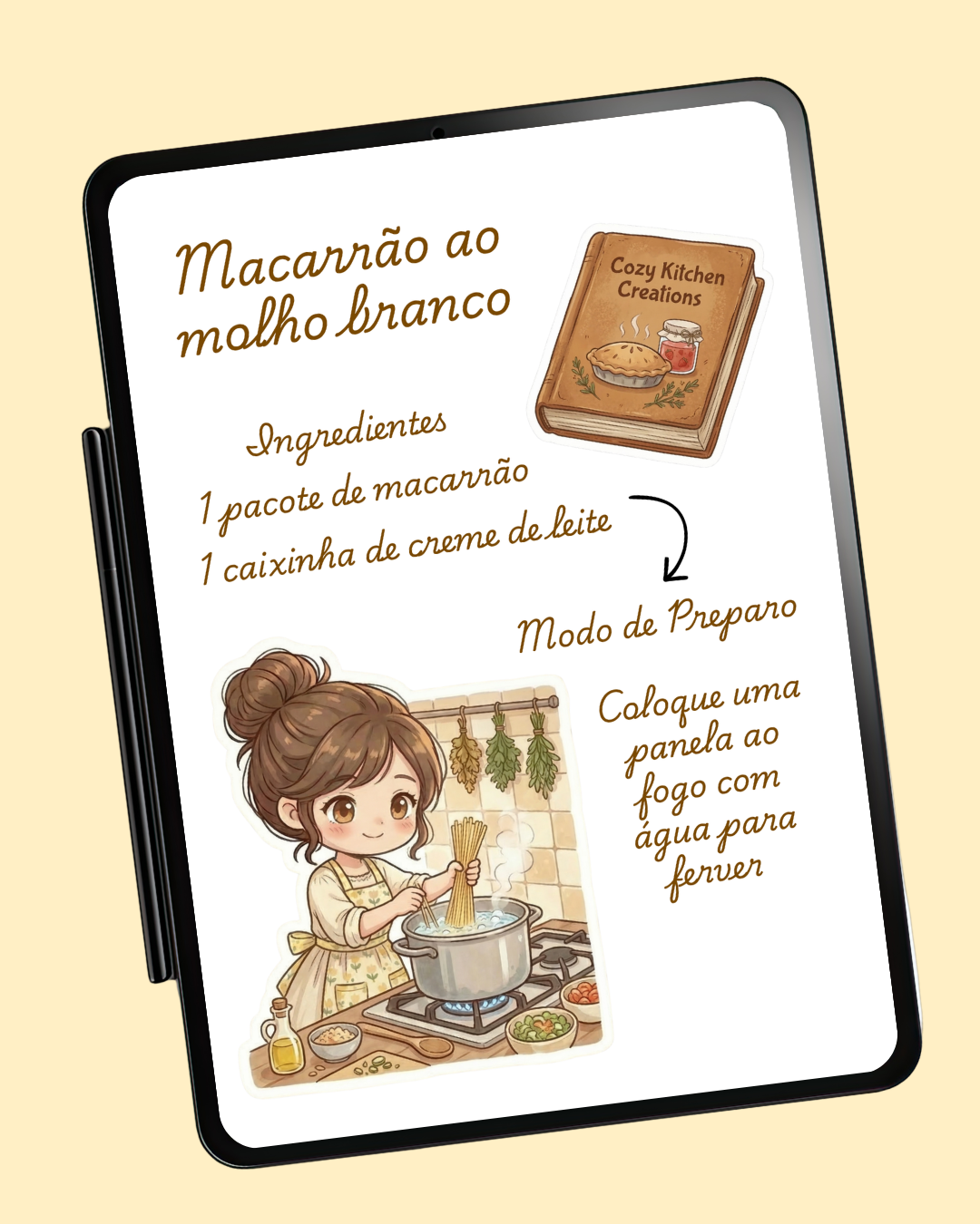 Simple Kitchen – 30 Stickers Digitais Cozy
