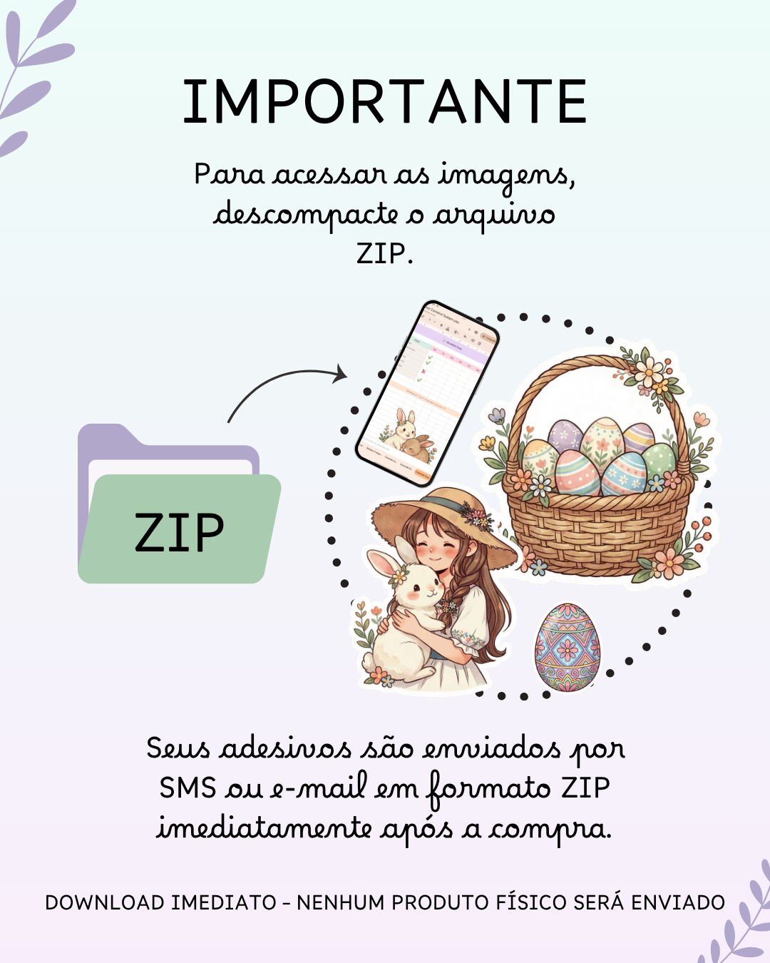 Kit Páscoa! Planilha Cozy + 45 Sticker Digitais ✨