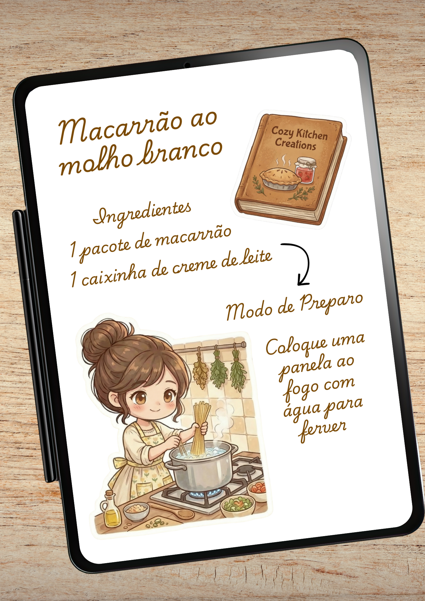 Simple Kitchen – 30 Stickers Digitais Cozy