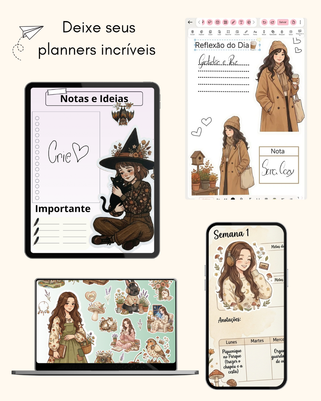 🔥 Oferta Cozy: 162 stickers por R$29,90